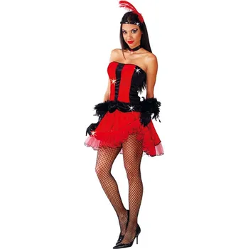 Karnevalový kostým CAN CAN - šaty červené