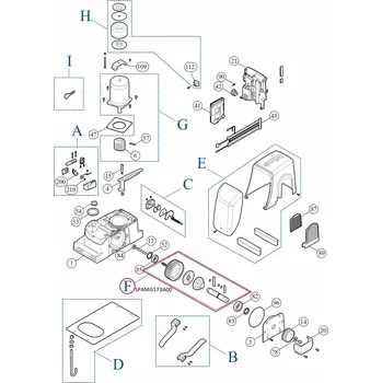 NICE SPAMG173A00 kit prevodovky pre RUN1500, nový typ