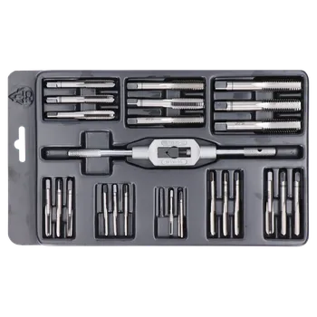 BUČOVICE TOOLS Souprava závitořezných nástrojů Mini-2 NO, závitníky M3, M4, M5, M6, M7, M8, M10 a M12, vřeteno 2,5-9 mm