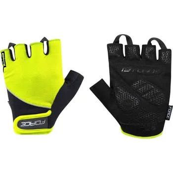 Cyklistické rukavice Rukavice FORCE GEL fluo / černé - M