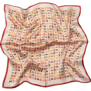 Šátek Hedvábný šátek s písmenem H 52x52 cm v dárkovém balení, WHITE ORCHID