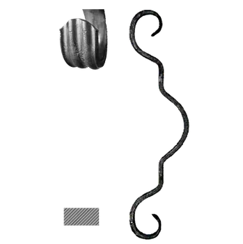 Zábradlí KOVIAN, s.r.o. Prvek 12 x 6 mm, 270 x 70 mm