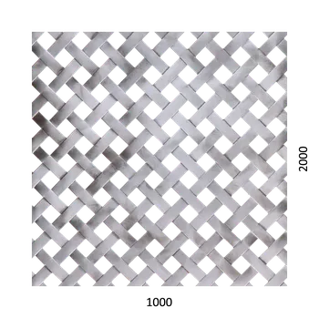 Plech KOVIAN, s.r.o. Děrovaný plech - tkanina Zn, otvor: 10x10 mm, rozteč: 18 mm, (1000x2000x1,0 mm)