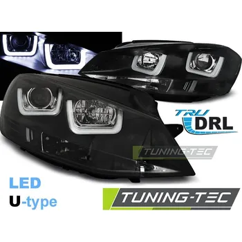 Přední světlomet PŘEDNÍ SVĚTLA U-LED ČERNÁ pro VW GOLF 7 11.12-17