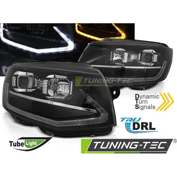 Přední světlomet PŘEDNÍ SVĚTLA TUBE LIGHT ČERNÁ DRL SEQ pro VW T6 15-19