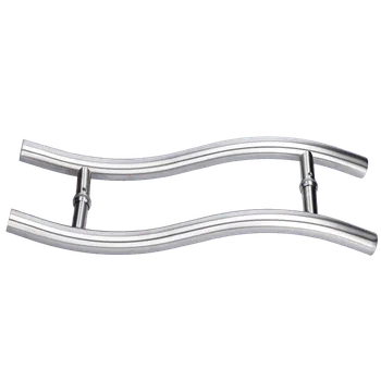 Zábradlí KOVIAN, s.r.o. Madlo na dveře, L = 475 mm, sklo 8 - 12 mm, brus AISI 304