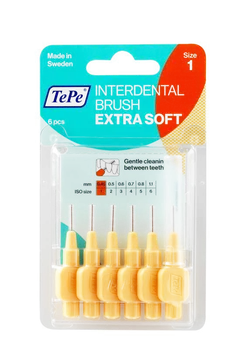 Mezizubní kartáček TePe Extra Soft 122625 0,45 mm 6 ks světle oranžové
