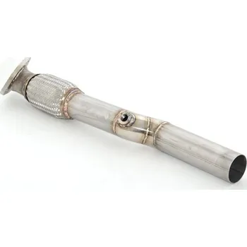 Výfuk pro motocykl Gruppe A výfukové potrubí s pletencem (nerez) - s certifikátem ECE (981102S-HR)