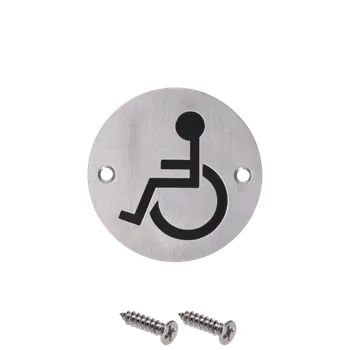 Zábradlí KOVIAN, s.r.o. Piktogram `Invalid`, kulatý, broušená nerez AISI304