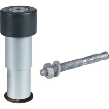 brána LOCINOX ® LOCINOX® GATESTOP koncový spodný doraz krídlových brán, nastaviteľná výška 60 - 140 mm, materiál: hliník