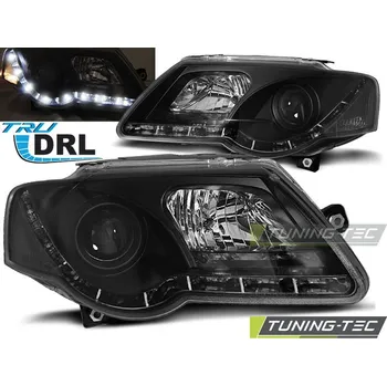 Přední světlomet PŘEDNÍ SVĚTLA TRUE DRL ČERNÁ pro VW PASSAT B6 3C 03.05-10