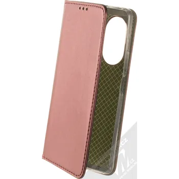 Pouzdro na mobilní telefon 1Mcz Magnetic Book flipové pouzdro pro Huawei Nova 9 SE, Honor 50 SE tmavě červená (dark red)
