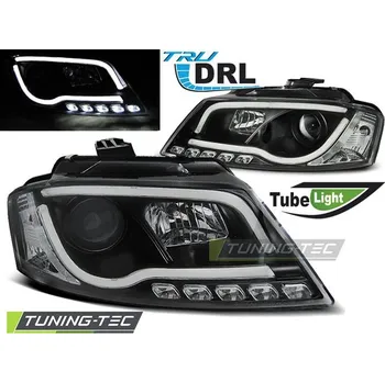 Přední světlomet PŘEDNÍ SVĚTLA TUBE LIGHT DRL ČERNÁ pro AUDI A3 8P 08-12