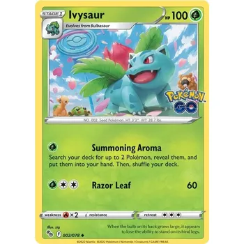 Sběratelská karetní hra Ivysaur 002/078 - Pokémon GO Typ karty: Non-Holo