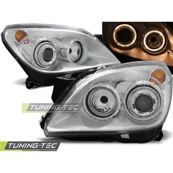 Přední světlomet PŘEDNÍ SVĚTLA OPEL ASTRA H 03.04-09 ANGEL EYES CHROM