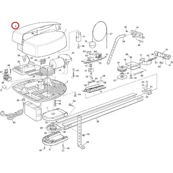 Pohon brány NICE PPD1030.4540 kryt osvětlení pro SPIN11/ SPIN21/ SPIN22/ SPIN23