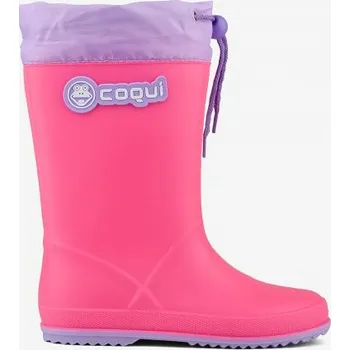 Dívčí holínky Coqui Gumáky 8509 lt.fuchsia/lt.lila Rainy Collar, 32