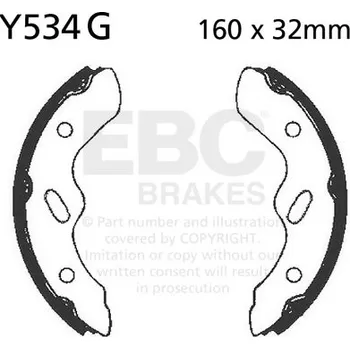 Motodíl EBC Brzdové čelisti Grooved Y534G
