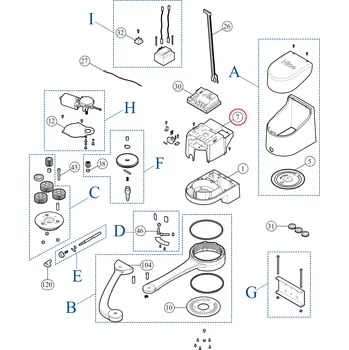 NICE PPD2217R03.4540 vnútorný plastový držiak elektroniky HOPP