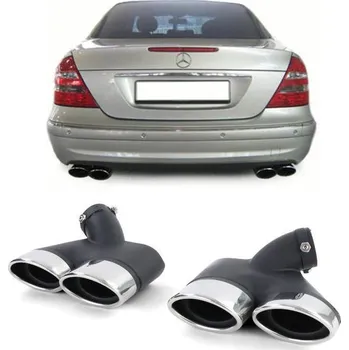 Koncovka výfuku Dvojité koncovky výfuku sport pro . Mercedes E W211 beznín 02-08