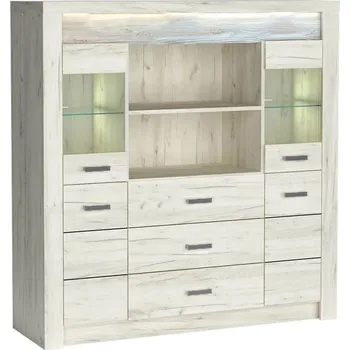 Obývací pokoj INDIANAPOLIS k | vitrína I-22 | kraft bílý