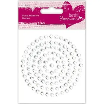 Samolepící dekorace Kamínky samolepící PMA 351601 5mm 117ks Silver