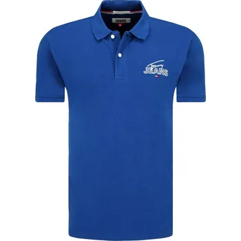 Pánská košile Tommy Jeans Polokošile TJM SOLID GRAPHIC | Barva:modrý | Velikost:XL