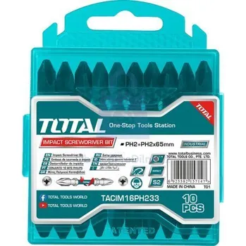Bit Sada oboutranných hrotů, TOTAL PH2+PH2 65mm, balení 1 sada