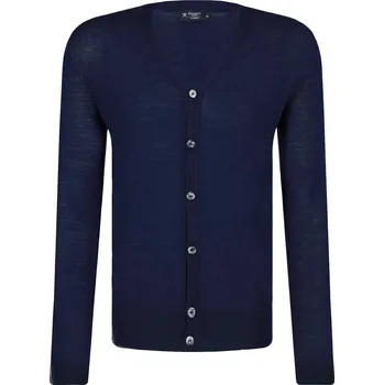 Pánský svetr Hackett London Kardigan FF GG MERINO CARDI | Barva:tmavě modrá | Velikost:L