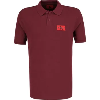 CALVIN KLEIN JEANS Polokošile MONOGRAM LOGO | Barva:vínový | Velikost:M