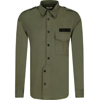 Pánská košile Zadig&Voltaire Košile SERGE MILI | Barva:khaki | Velikost:L