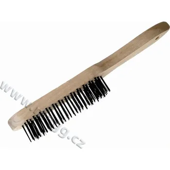 Drátěný kartáč MAGG Ruční kartáč 5-řadý dřevěná rukojeť S 0,30