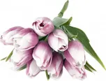 Umělé tulipány s listem 6 ks