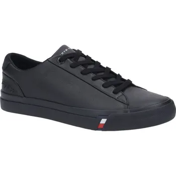 Pánská obuv Tommy Hilfiger Kůžoné plátěné tenisky | Barva:černý | Velikost:43