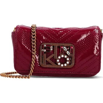 Pinko Kůžoná crossbody kabelka TINY | Barva:vínový | Velikost:OS