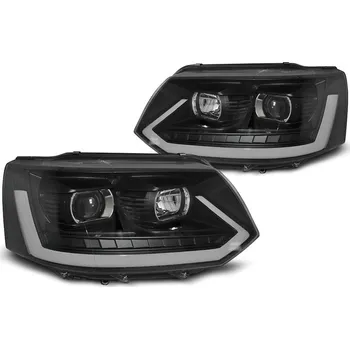 Přední světlomet TUNING-TEC Přední světla VW T5 10-15 LED TUBE LIGHT T6 LOOK černá