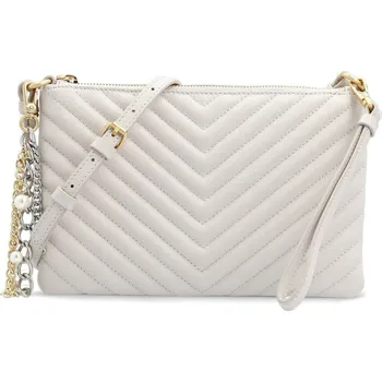 Kabelka Pinko Kůžoná crossbody kabelka DOUBLE P | Barva:béžový | Velikost:OS