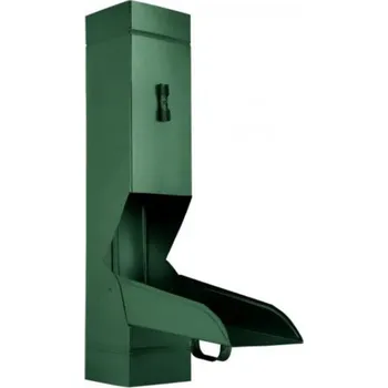 okap Zachytávač vody hliníkový hranatý mechově zelený 100 mm