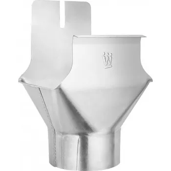 okap Kotlík hliníkový hranatý přírodní 400/120 mm na kulatý svod