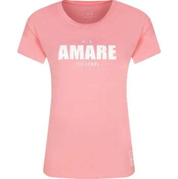 Dámské tričko Armani Exchange Tričko | Barva:růžová | Velikost:L