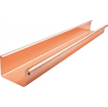 okap Žlab měděný hranatý 330 mm, délka 4 m