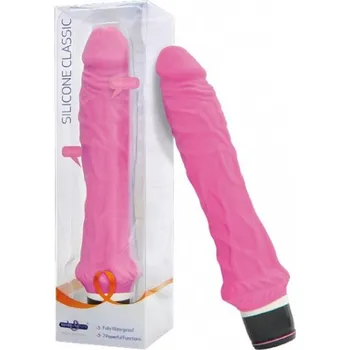 Vibrátor Silikonový, vodotěsný dlouhý a mocný vibrátor - Classic růžový