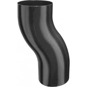 okap Koleno pozinkované černé 100 mm odskokové