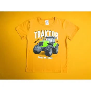 Arex, ČR Chlapecké tričko s krátkým rukávem Traktor 2 Barva: hořčicová, Velikost: 134