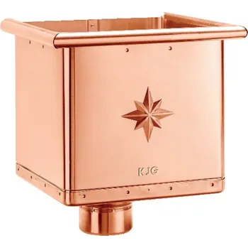 Střecha Kotlík měděný sběrný kubický excentrický 80 mm