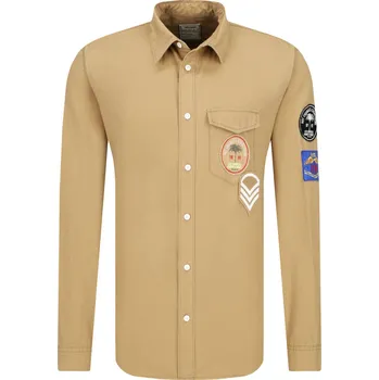 Pánská košile Zadig&Voltaire Košile SANTIAGO | Barva:pískový | Velikost:40