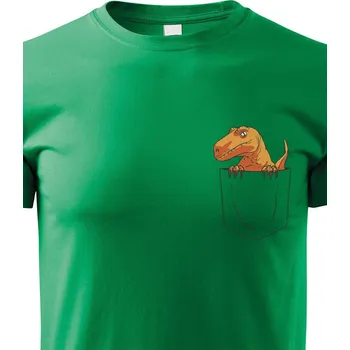 Chlapecké tričko Dětské tričko Dinosaurus v kapse, Barva Zelená, Velikost 158 cm/12 roků, Canvas Dětské tričko Bezvatriko.cz 1779