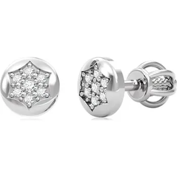 Náušnice Elegantní zlaté peckové náušnice Elmina se zirkony Materiál šperku: Bílé zlato, Barva kamene: Čiré zirkony