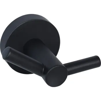 Držák na ručník FORYOU – Věšáček na ručníky dvojitý – černá – 08257