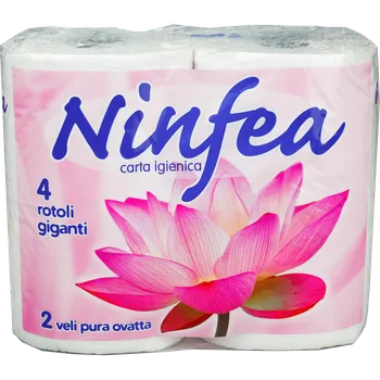 Toaletní papíry NINFEA toaletní papír vícenásobným návinem 2 vrstvý 4 ks